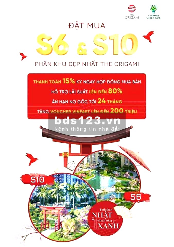 THE ORIGAMI - Vinhome's Grand Park Q9, chỉ cần 400 triệu sở hữu ngay căn hộ 2-3 PN ngân hàng cho vay 80%.