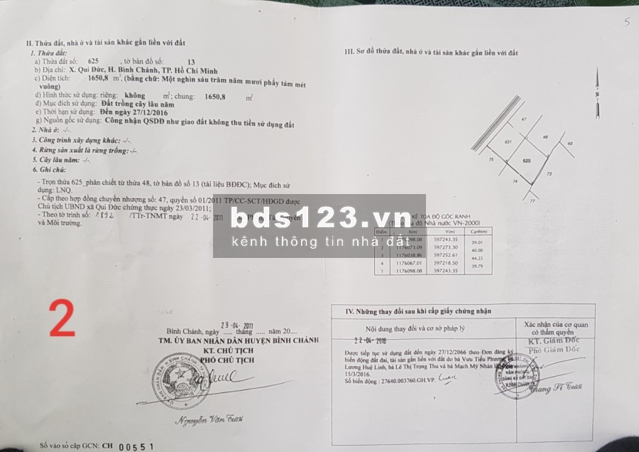 Bán đất mặt tiền đường Quy Đức xả Quy Đức Huyện Bình Chánh giá 3,9tr/m2 mặt tiền 40m
