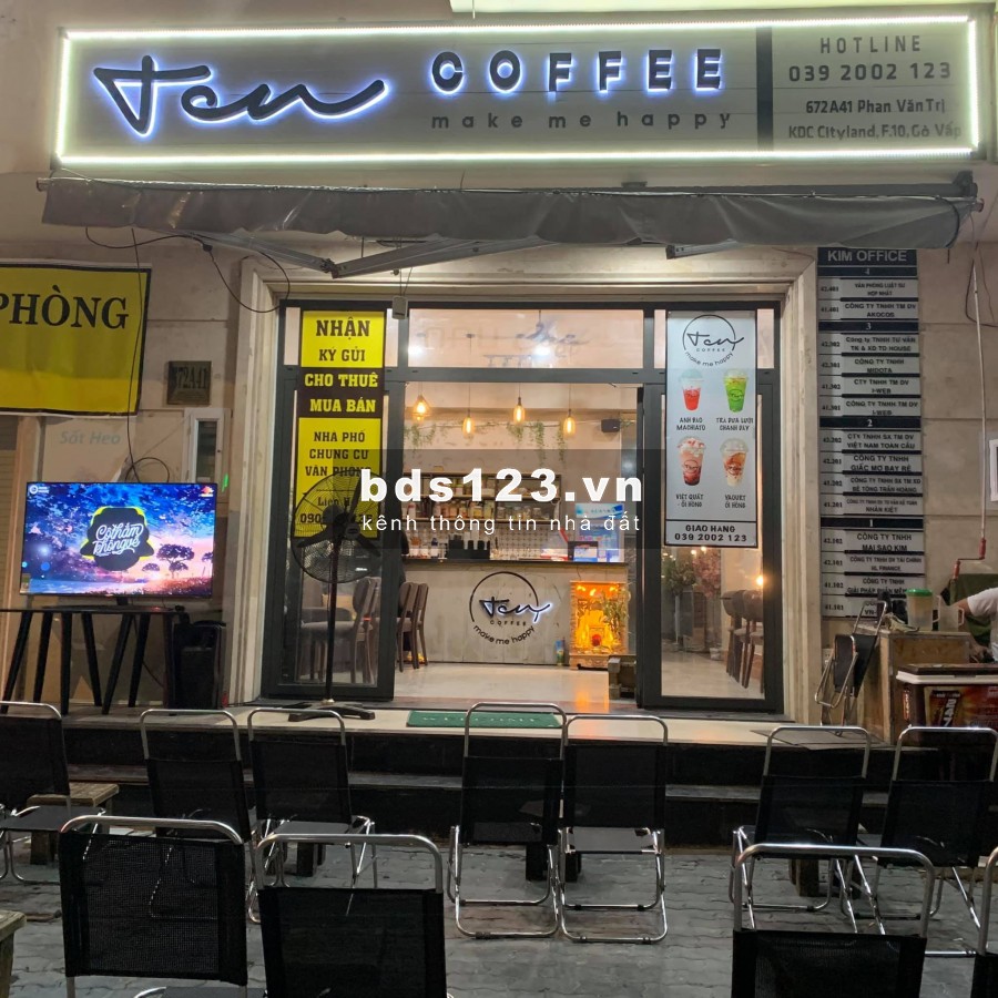 Cho thuê mặt bằng mt Cityland Phan Văn Trị có vỉa hè cực rộng