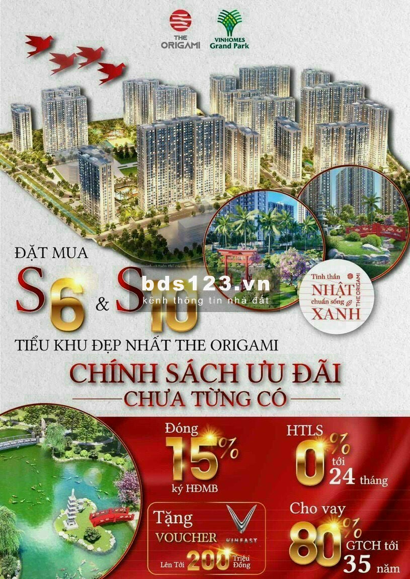 Cần 300tr là có căn hộ và nhận voucher 200tr tại Vinhome's Grand park Q9 và nhận nhà không cần thanh toán thêm gì cả