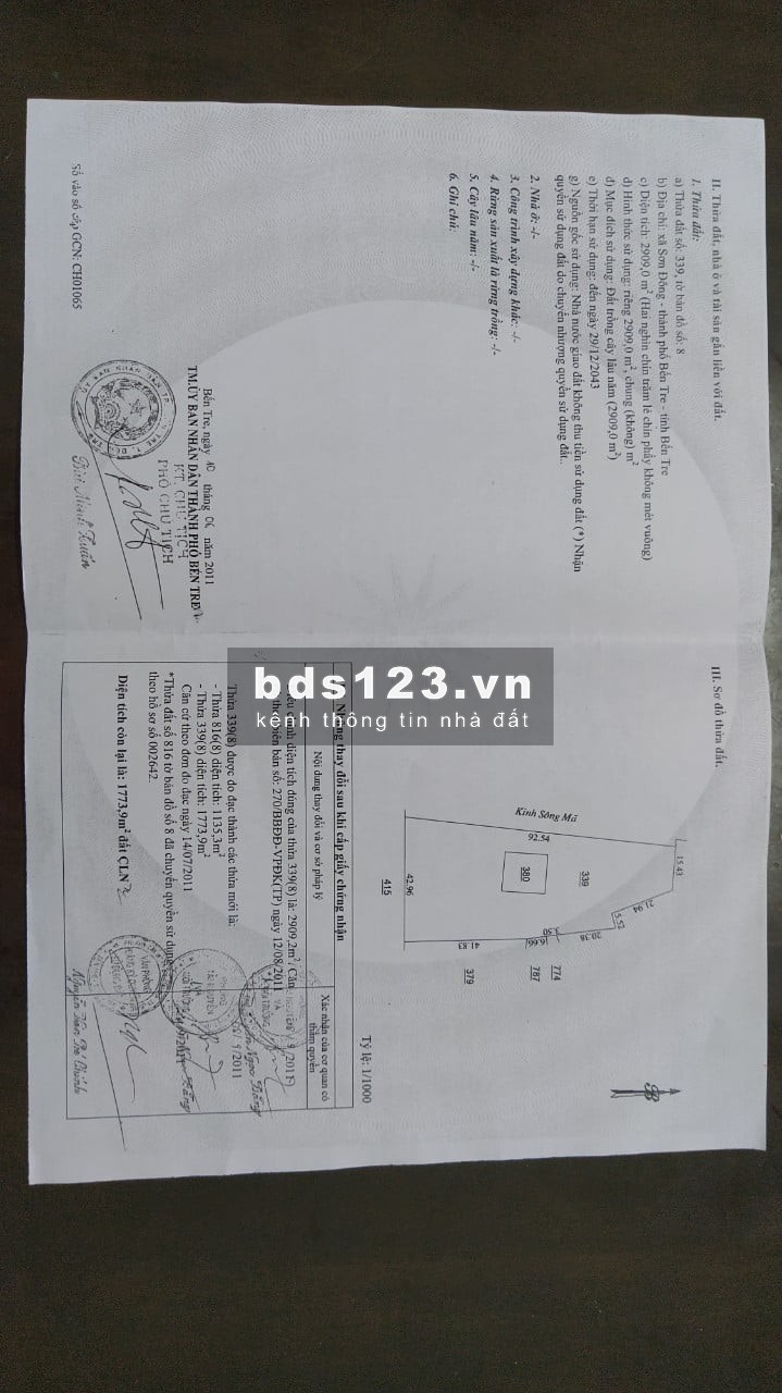 Bán Nhà xưởng giá rẻ tại Bến Tre, đang cho thuê 60trieu/tháng
