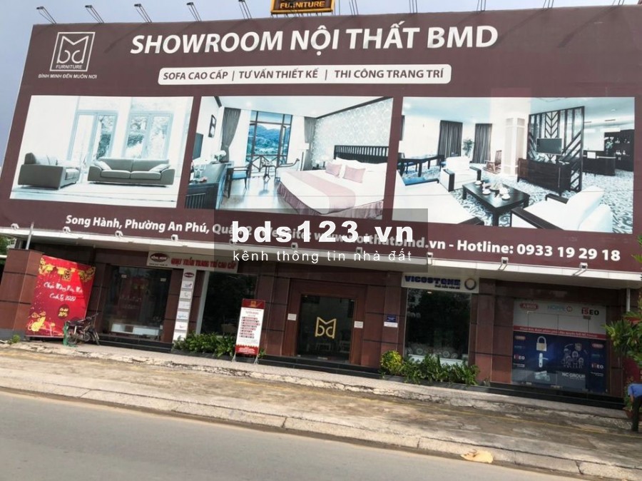 Cho thuê Mặt tiền Kinh Doanh hầm 3 sàn trống suốt 1500m2 Song Hành An Phú Quận 2 MS:453