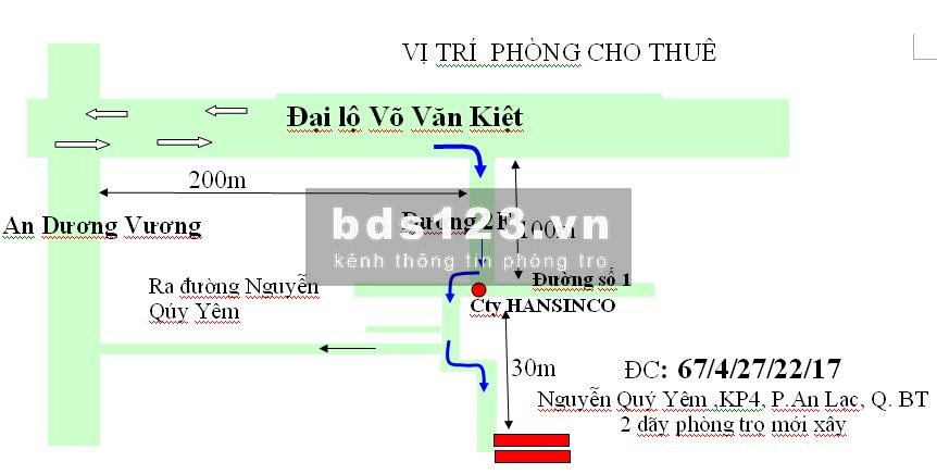 Cho thuê phòng trọ 28m2 - 2.1 triệu – P. An lạc - Bình Tân - HCM.