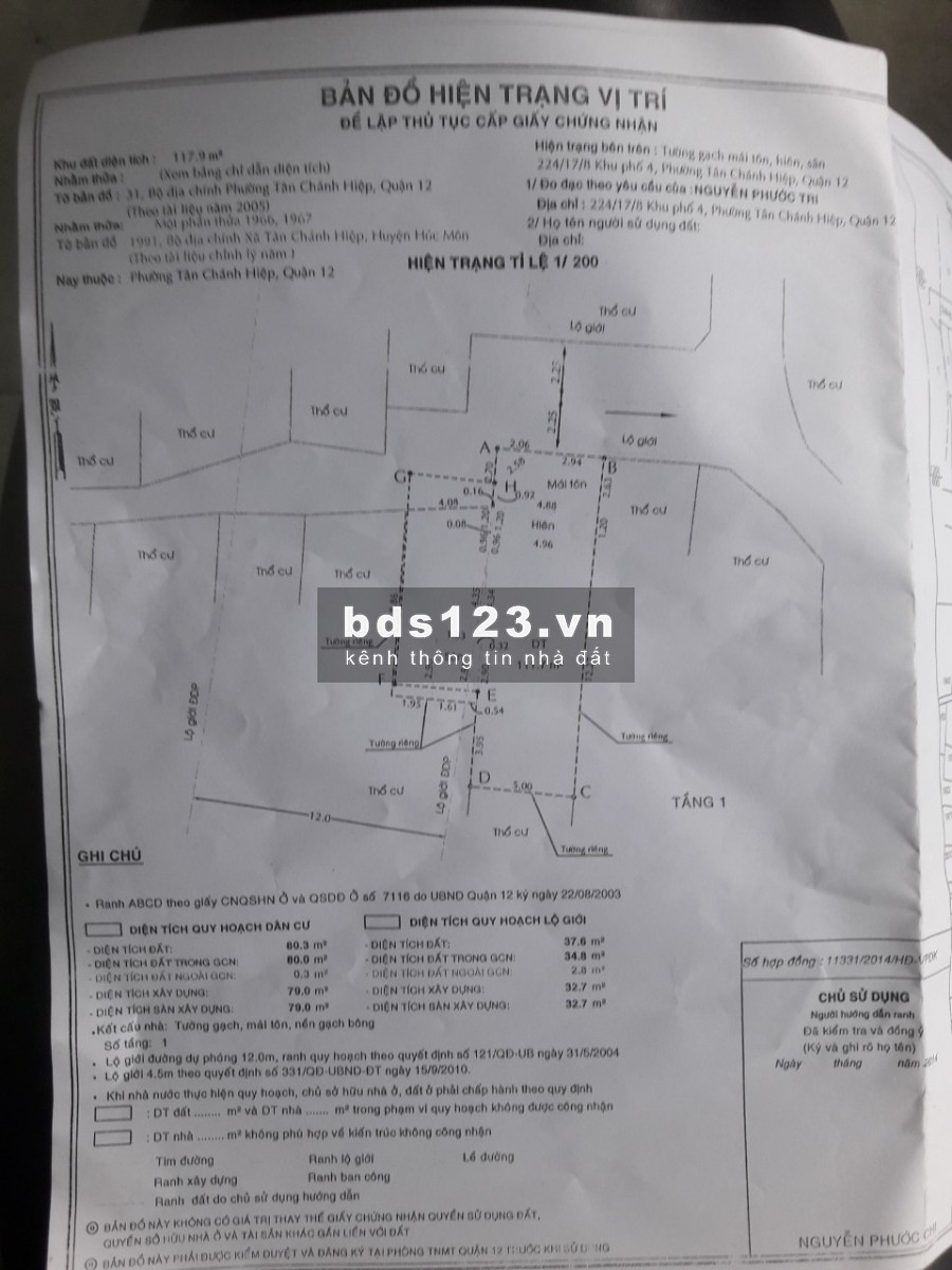 Nhà Q12 5x17=81m2 đường 5m, giá 3.5tỷ