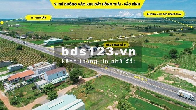 Cần Bán Đất nông nghiệp, sổ đỏ, gần QL1A - Hồng Thái Garden bắc bình Bao sang tên công chứng