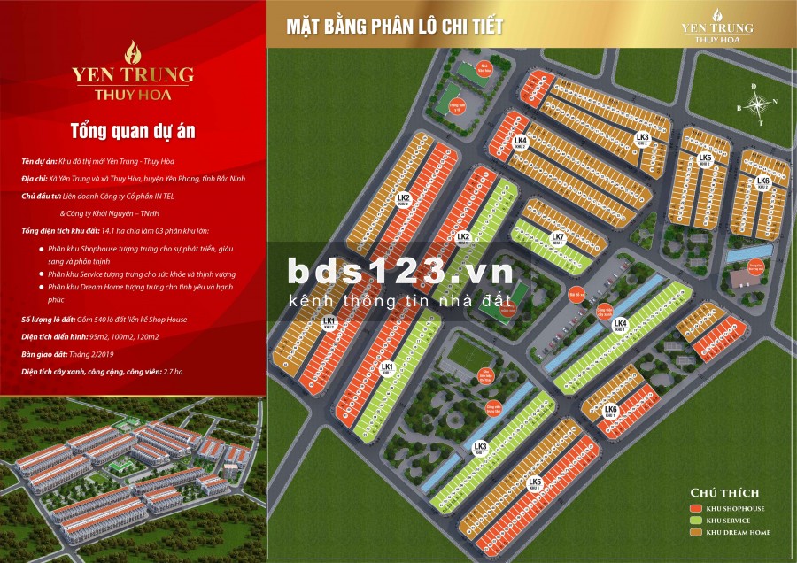 Dự án khu đô thị Yên Trung - Thụy Hòa, Yên Phong, Bắc Ninh