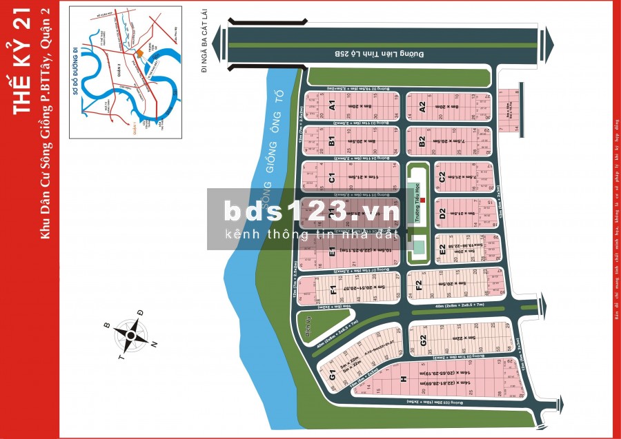 Bán đất nền dự án tại Khu dân cư Thế kỉ 21 quận 2