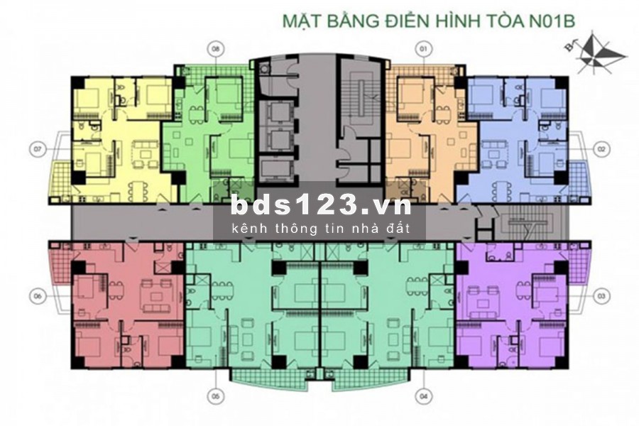 TẦNG ĐẸP- suất ngoại giao 3 ngủ tòa N01B chỉ từ 2.6 tỷ
