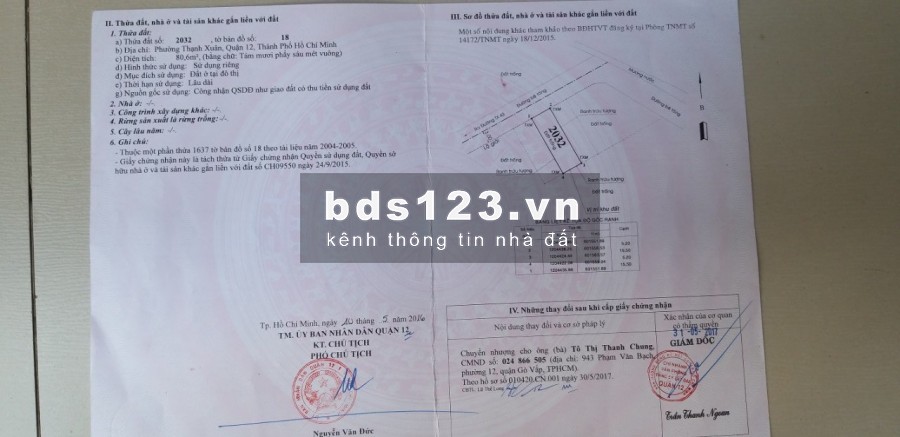 Đất đường xe hơi TX43, 5 x 16 m, sổ riêng, giá rẻ