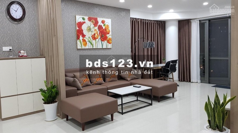 Cho thuê căn hộ cao cấp rộng 130m2, 3 PN, 3 hướng, view sông, giá 50 triệu/tháng, cc Riverpark Premier