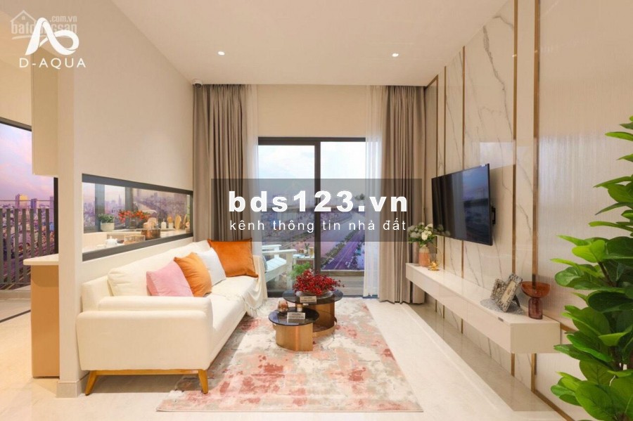 D-Aqua cần bán căn hộ 65m2, 2 PN, kiến trúc sang trọng, giá thoả thuận, mới 10%, hỗ trợ vay