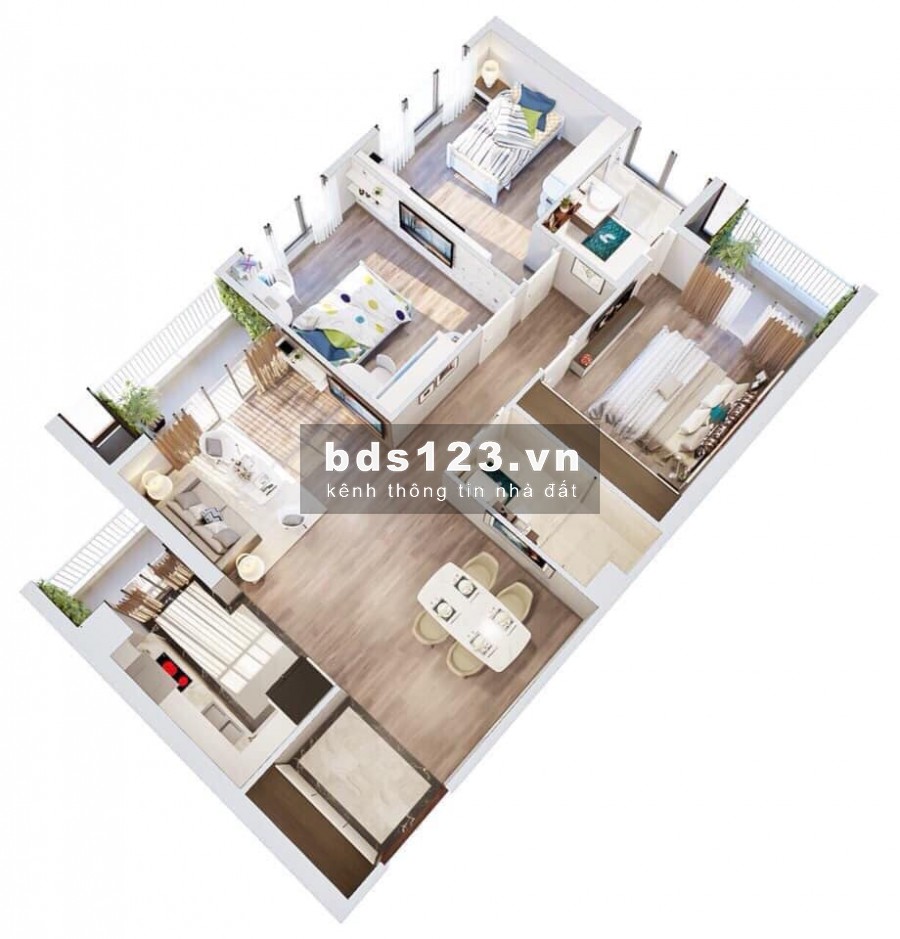 Cho thuê căn góc 3PN 110m2 chung cư Imperia Sky Garden Minh Khai full đồ