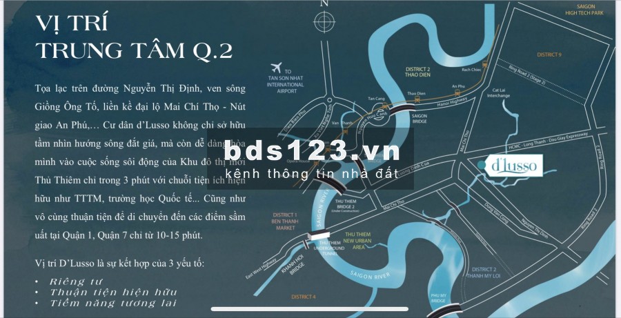 5 suất chuyển nhượng căn hộ D’Lusso quận 2. Giá chênh tốt + Tặng máy lạnh