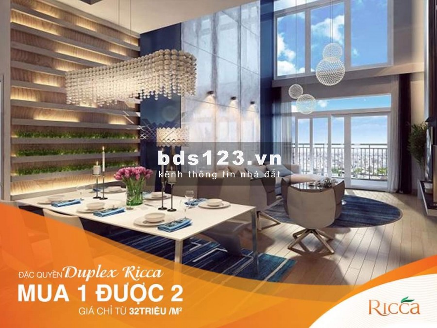 Duplex Ricca giữa lòng TP. Thủ Đức. Chỉ 32tr/m2. Tặng sân vườn 18m2