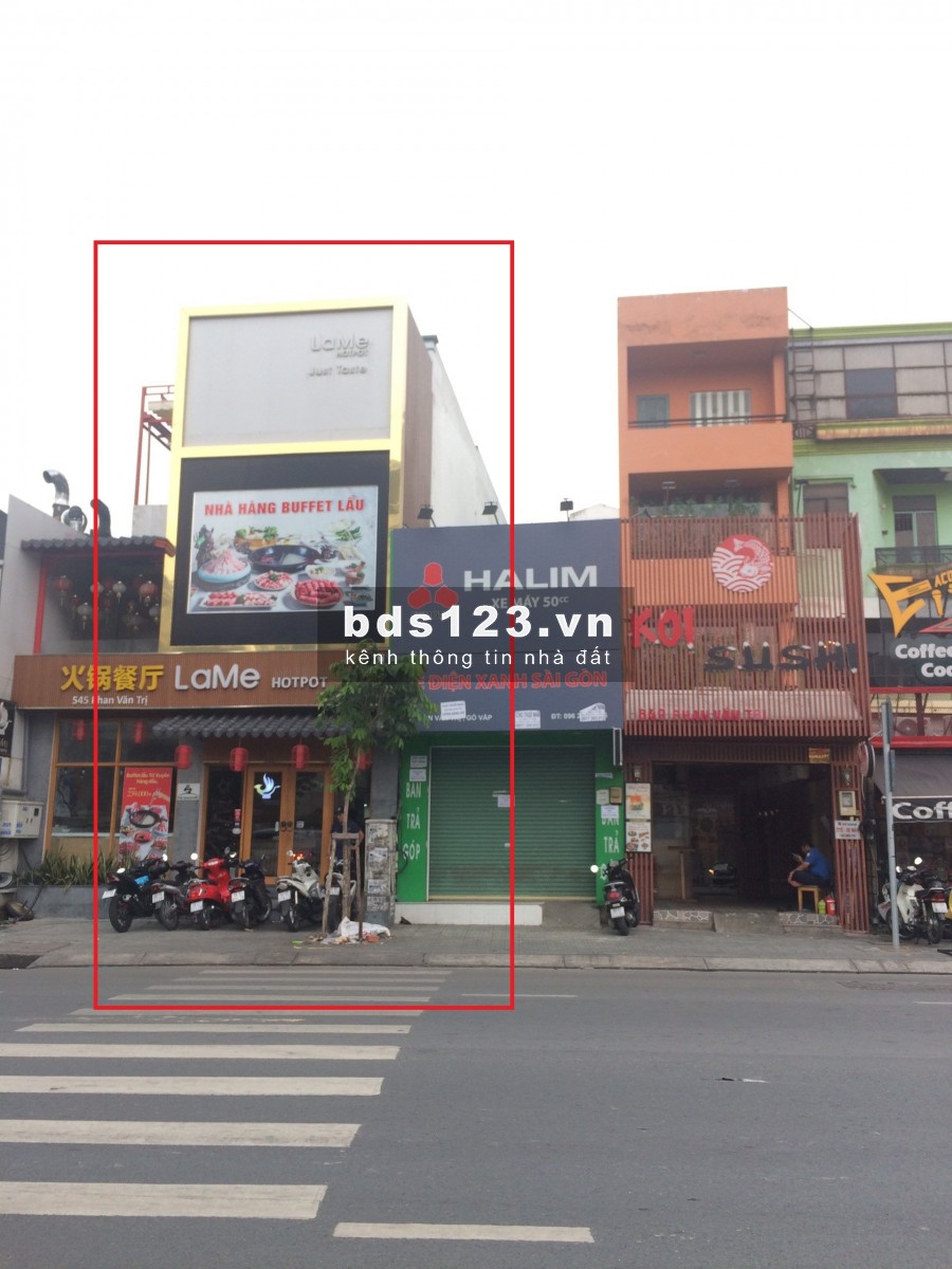 Mặt Tiền Đường Lê Văn Quới. DT: 4 x 20 - trống suốt