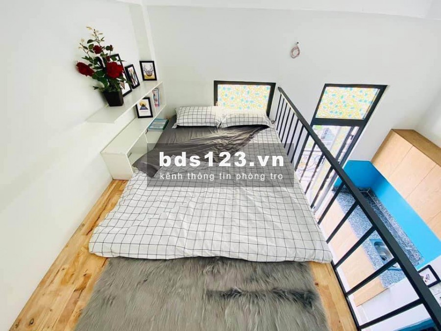 phòng trọ có gác đẹp giá rẻ rộng rải thoáng mát có nội thất cơ bản phường 15 tân bình