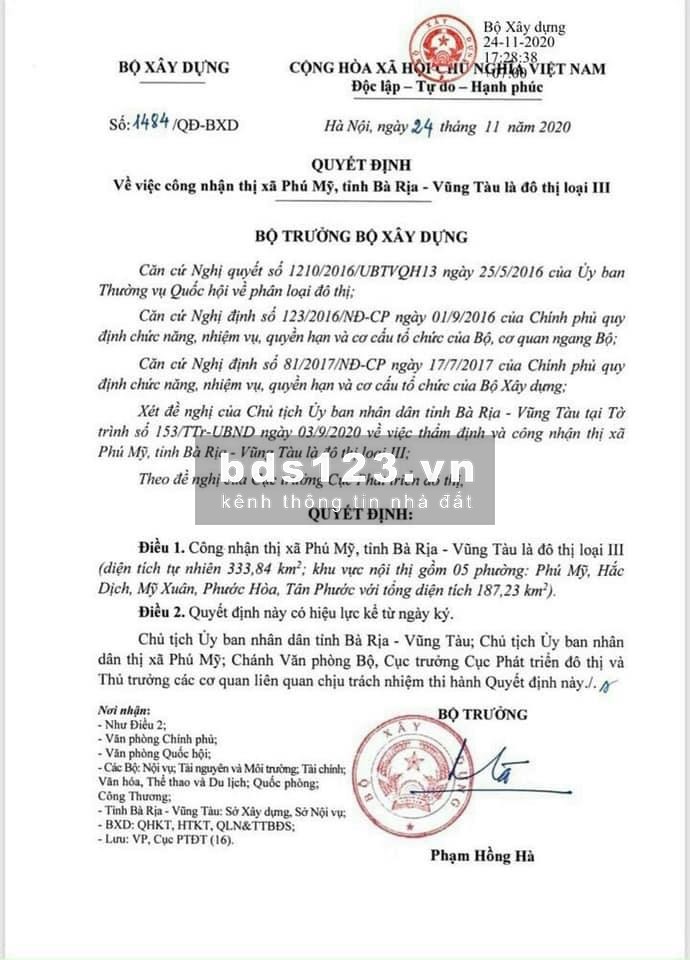 Đất trung tâm Phú Mỹ đón đầu sự phát triển cảng Cái Mép 519m2 Giá đầu tư chỉ 2,2tr/m2
