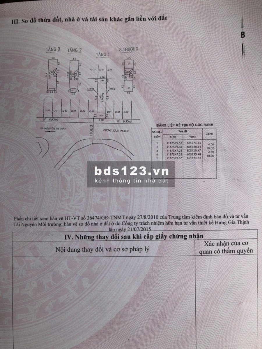 Nhà 3 lầu MTĐ số 32 an phú Hưng quận 7.