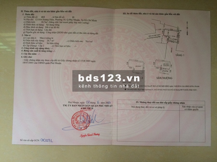 Bán nhà mini đường Hoàng Diệu phường 10 quận Phú Nhuận