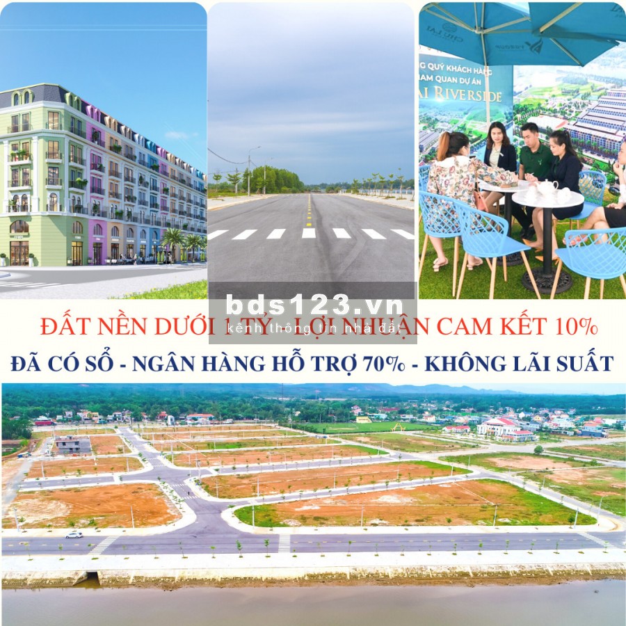 Sở hữu BĐS ven sông với tài chính 500tr. KĐT ven sông có sổ đỏ - Hỗ trợ vay, trả góp 0 LS