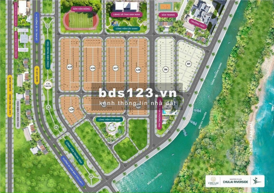 Ra mắt phân khu trung tâm KĐT Chu Lai Riverside - Đặt chỗ 30tr/lô 0964637934