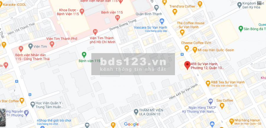Cho thuê nhà góc 2 mặt tiền đường Sư Vạn Hạnh, Phường 12, Quận 10