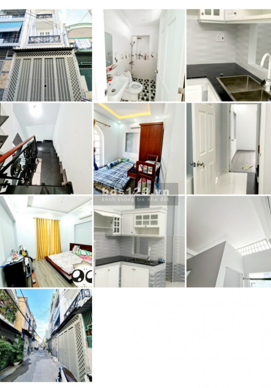 Nhà hẻm xe hơi Tây Thạnh, Tân Phú mới xây, 3 tầng, 4*13, 5 tỷ 6