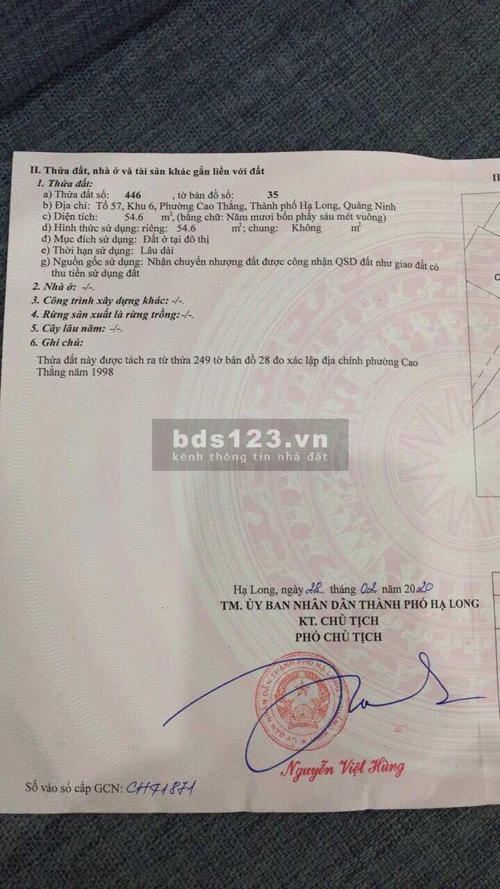 Cần bán nhà ngõ 13 Cao Thắng Hạ Long