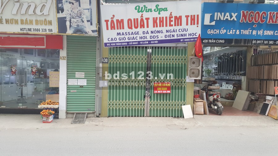 Cho thuê mặt bàng kinh doanh, mặt phố trần cung, cổ nhuế1