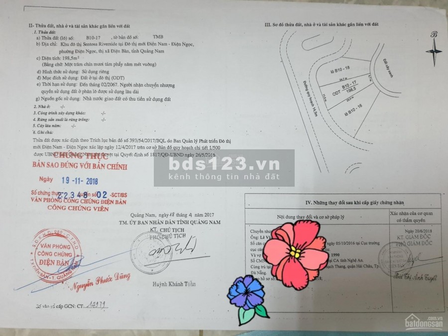 Bán lô đất Biệt thự lưng sông 198,5m2 tại Sentosa