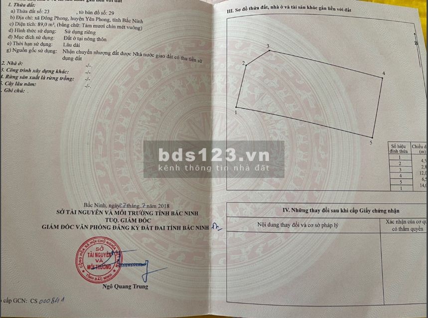 Bán lô góc siêu đẹp dự án Viglacera Đông Yên - Đông Phong Yên Phong, sổ đỏ chính chủ