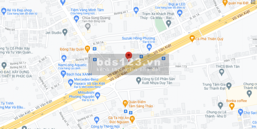 Bán đất mặt tiền 2000m2 đường Võ Văn Kiệt, P.An Lạc, Q.Bình Tân giá thấp nhất thị trường