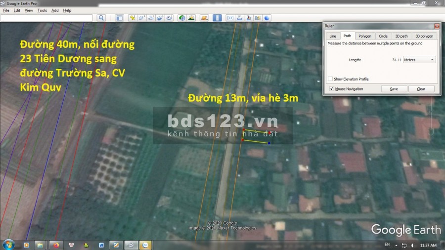 Đất bìa làng Tuân Lề, quy hoạch đường 13m, có vỉa hè, đầu tư cực tốt, thông đường 23-Trường Sa 0868958985