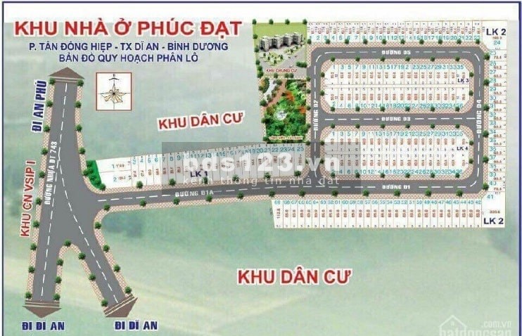 Dự án Phúc Đạt Garden, Đường D5, Phường Tân Đông Hiệp,…