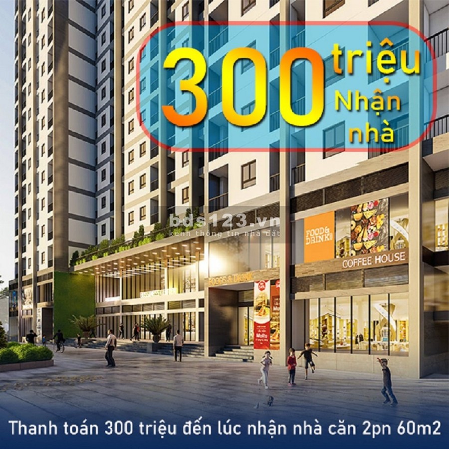 Căn hộ mặt tiền đường 54m2 8 làng xe nối dài Thủ Đức chỉ cần 300tr ký hộp đồng mua bán