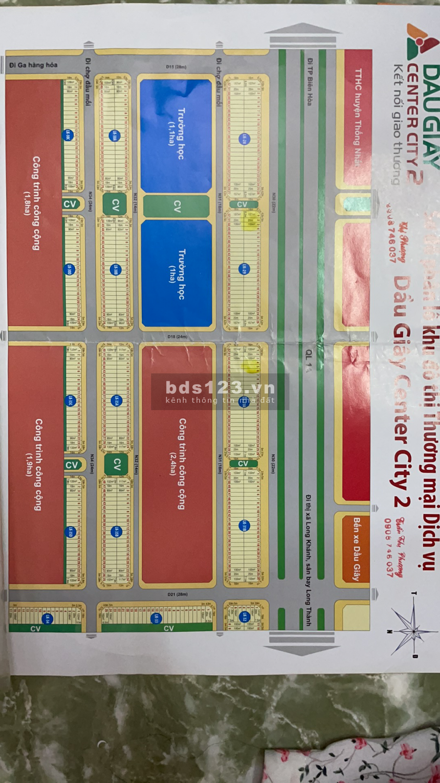Cho thuê đất dài hạn khu đô thị mới Central City 2 - ngã 3 dầu dây Đồng Nai
