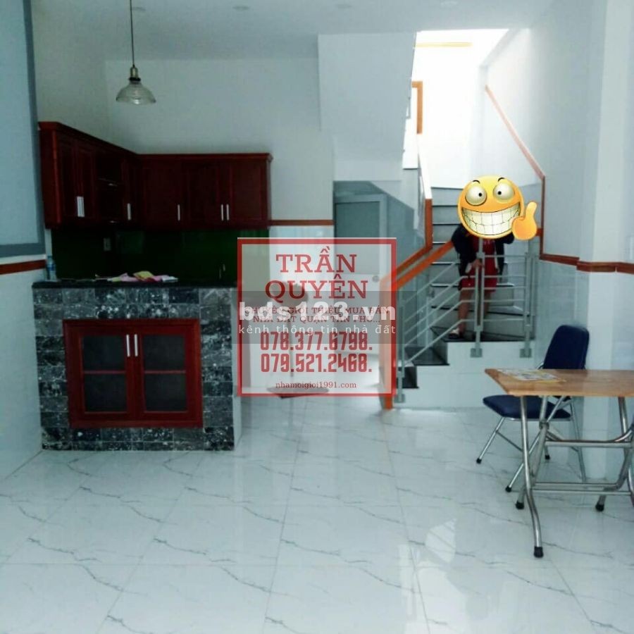 NHÀ ĐẸP-GIÁ RẺ, 3tỷ550, 4m x 8m, 3 PN, Phú Thọ Hòa-Tân Phú (Thông tin thật), 078.377.6798.