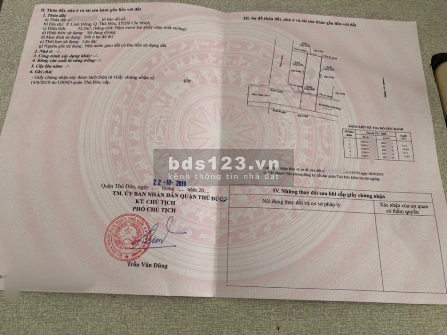 Bán gấp lô đất thổ cư ngay đường Linh Đông, quận Thủ Đức