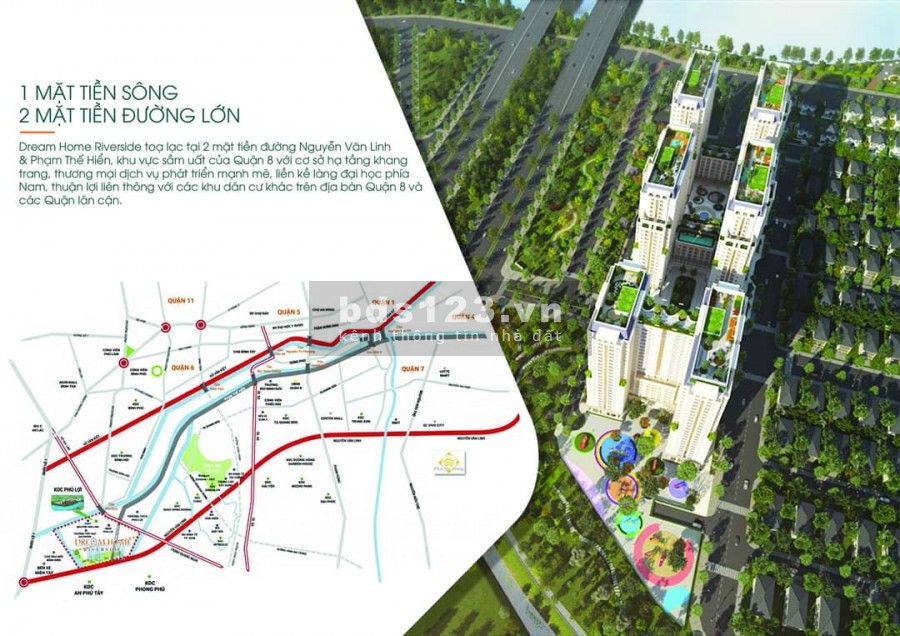 CĂN HỘ MẶT TIỀN NGUYỄN VĂN LINH, CHỈ TỪ 1,8 TỶ/CĂN 2PN 2WC, THANH TOÁN 28 THÁNG