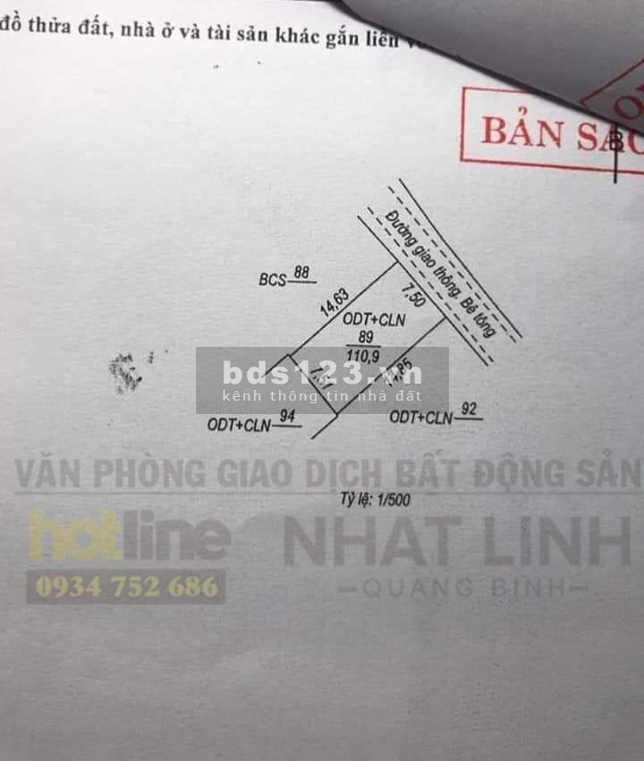 Bán đất chợ Công Đoàn - Bắc Lý, ngang 7.5m, phù hợp để kinh doanh, giá đầu tư