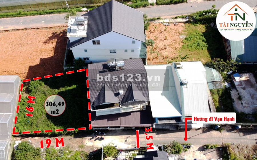 Bán nhanh lô đất biệt lập FULL xựng 306 m2 đường Vạn Hạnh, phường 8, Đà Lạt giá chỉ 7,5 tỷ