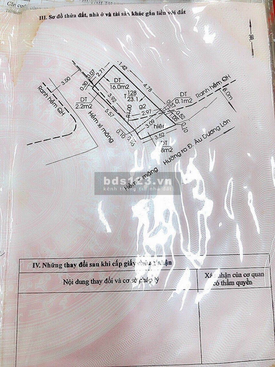 Bán nhà 23m2, góc 2 MT hẻm xe tải Âu Dương Lân, P3.Q8