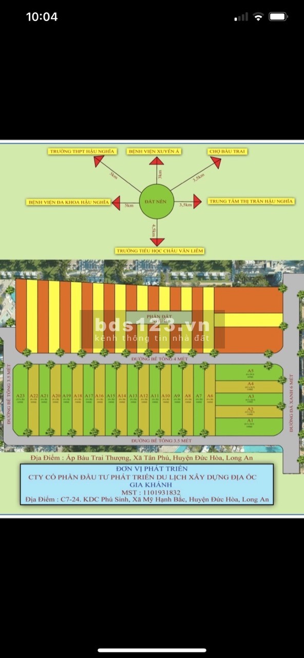 ĐẤT GIÁ RẺ TẠI ẤP BÀU TRAI THƯỢNG TÂN PHÚ ĐỨC HÒA LONG AN