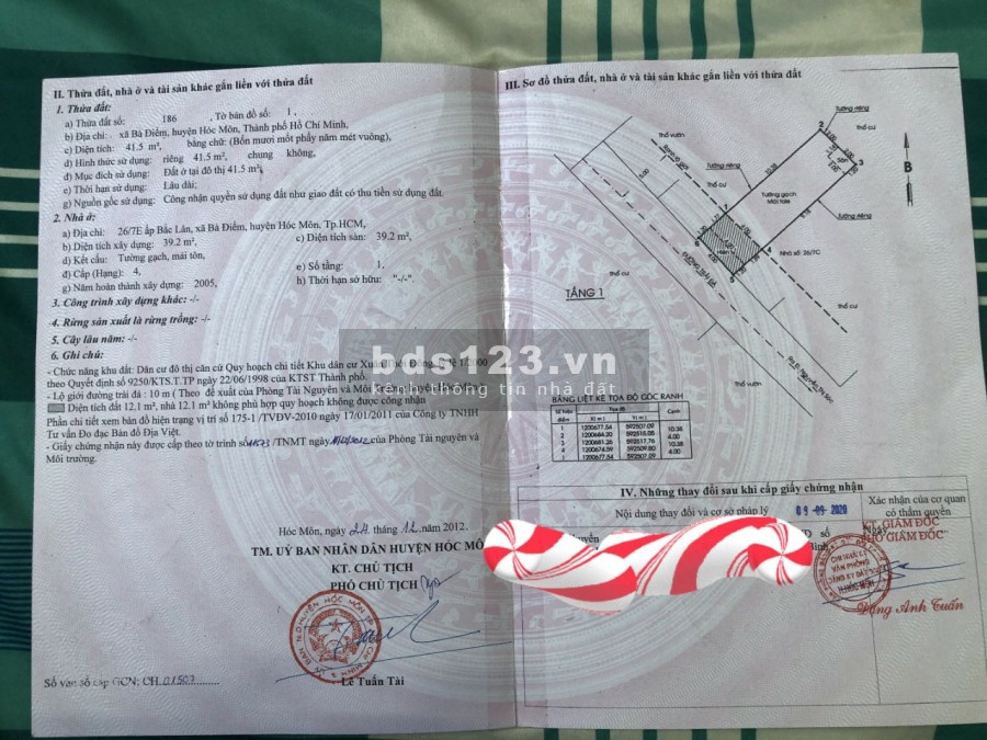 Nhà C4 đẹp 4x13m, SHR ngay chợ đầu mối Hóc Môn, Nguyễn Thị Sóc giá 2,6 tỷ