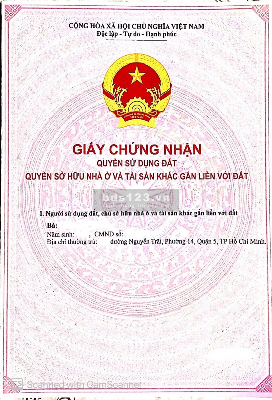 Chính chủ nợ lãi ngân hàng bán gấp nhà MT Nguyễn Trãi, Quận 5, giá 23,8 tỷ, LH: 0932 477 688
