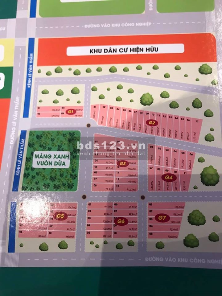 SHR từng nền - đât gần kcn Tân Hương Tiền Giang chỉ từ 497 triệu/nền