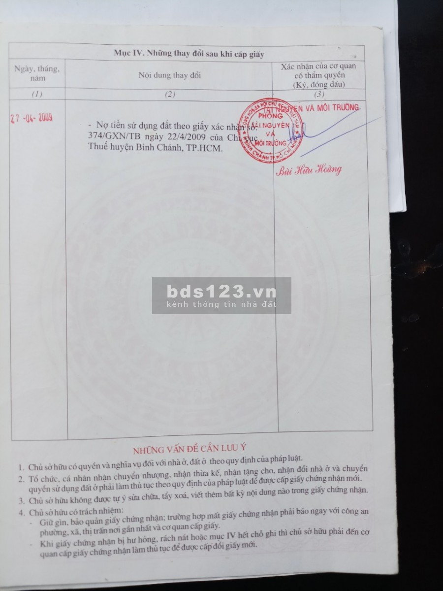 Cần bán nhà đất đã có thổ cư dt 825m2