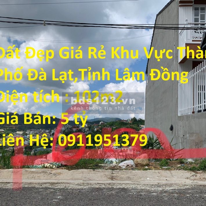 Cần Bán Nhanh Đất Vị Trí Đẹp Giá Rẻ Khu Vực Thành Phố Đà Lạt Tỉnh Lâm Đồng