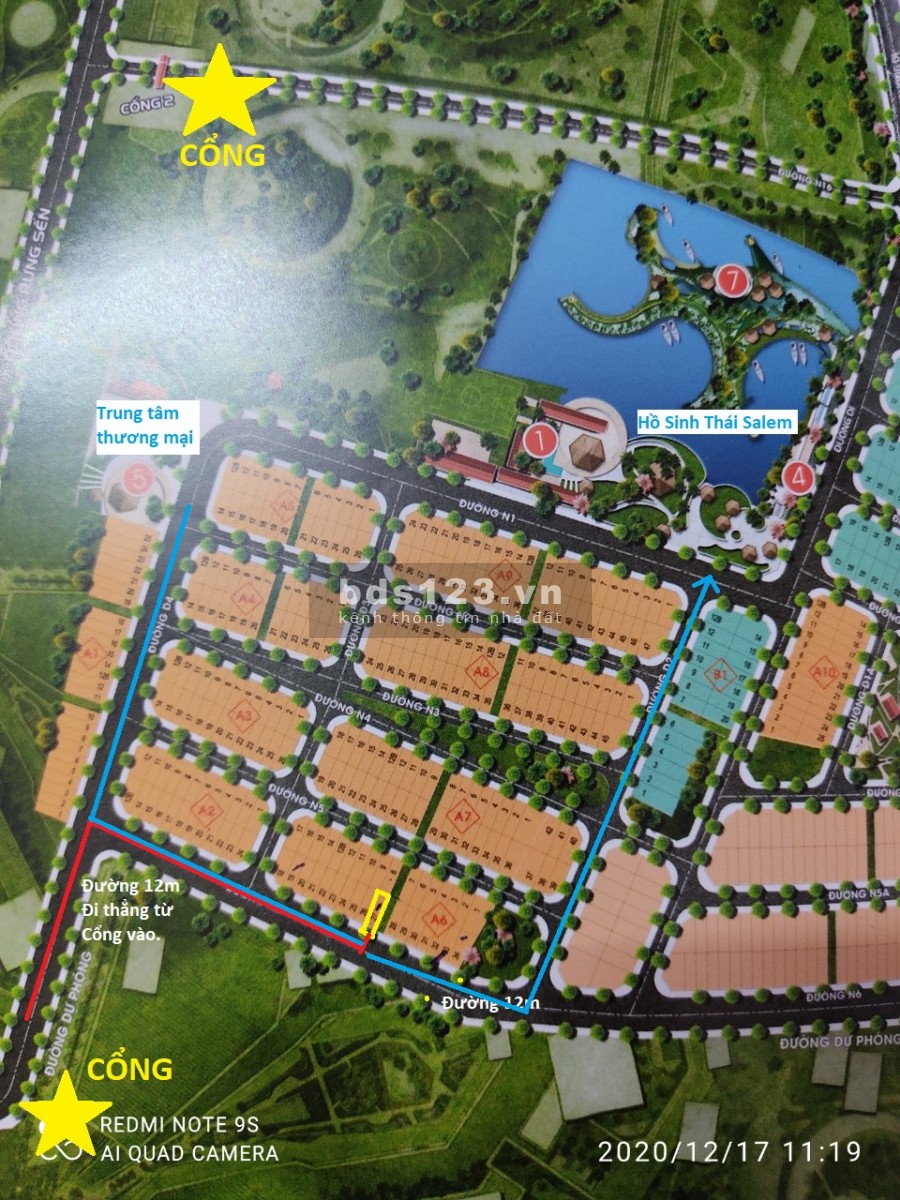Bán đất Long An 2 mặt tiền 80m2 940TR, trả trước 500TR chuyển nhượng
