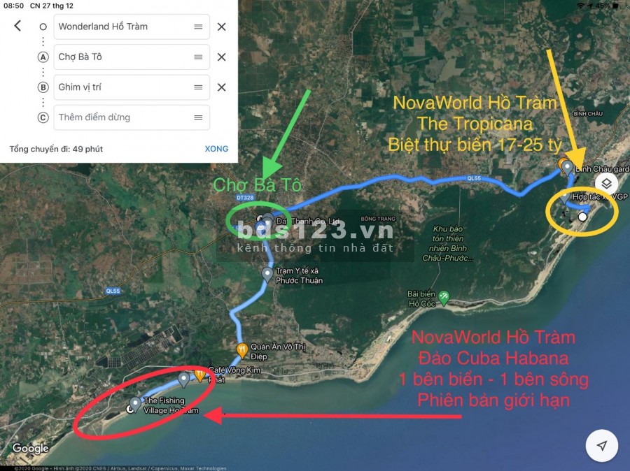 Đất Hồ Tràm Xuyên Mộc BRVT cách trung tâm chỉ 1km